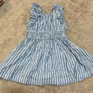 Toddler striped blue dress
